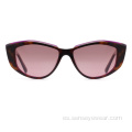 Fashion Women UV400 Bisel Acetato Gafas de sol polarizadas